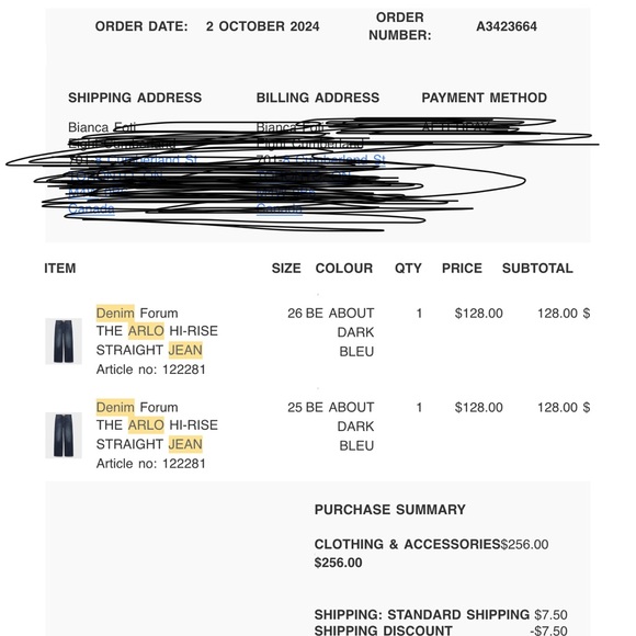 THE ARLO HI-RISE STRAIGHT JEAN - WORN ONCE - Picture 5 of 5